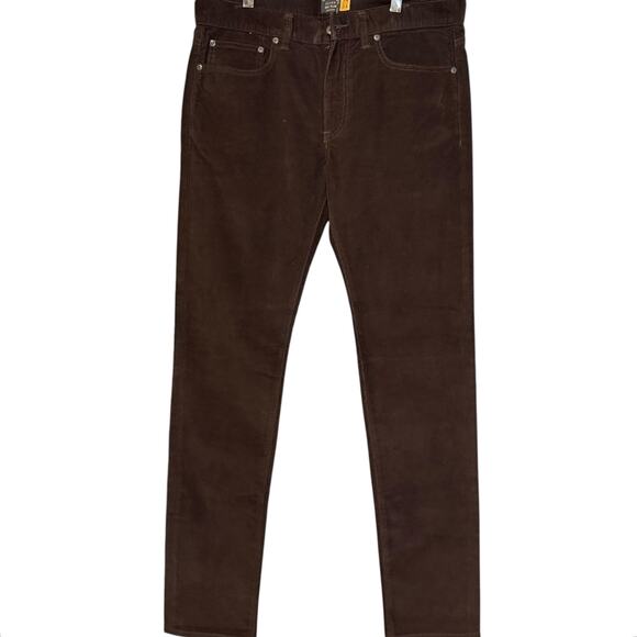 Jcrew 484 Slim Corduroy Brown Pants Women's size 34 x 34 New - Picture 1 of 6